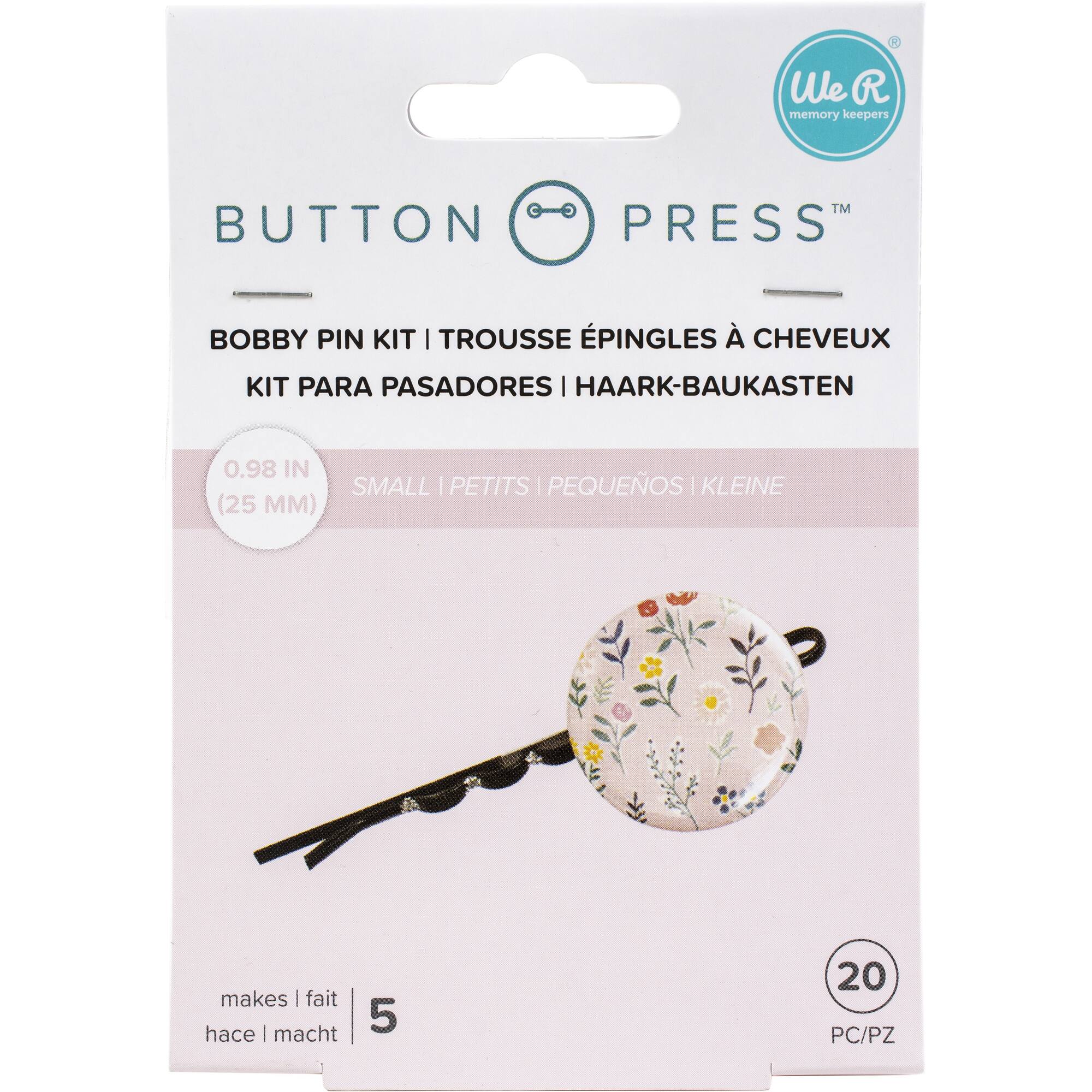 We R Memory Keepers® Button Press™ Bobby Pin Backers Kit, Makes 5